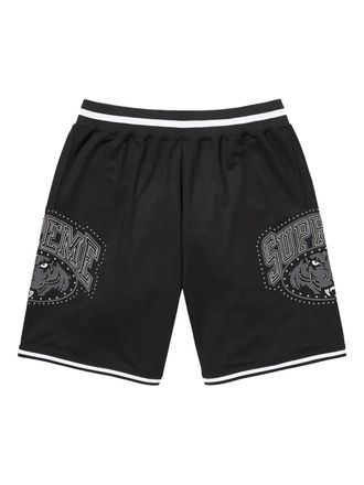 SUPREME stud-embellished basketball shorts - Black