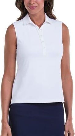 Fairway & Greene Fairway and Greene Charlotte Sleeveless Womens Golf Polo in White at Nordstrom, Size Large
