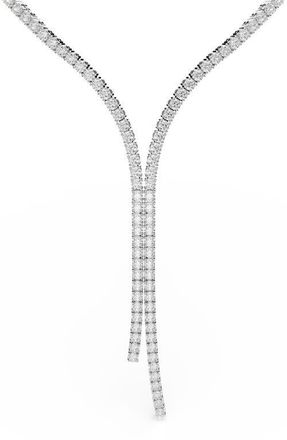 Swarovski Matrix Crystal Tennis Y-Necklace in White/Silver at Nordstrom