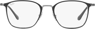 Ray-Ban 51mm Square Optical Glasses in Gunmetal at Nordstrom