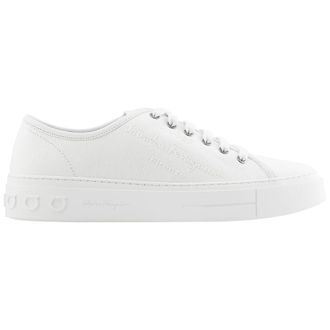 Ferragamo Salvatore Ferragamo Mens Mediterr Low Cut Sneakers In White, Brand Size 6