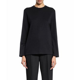 Jil Sander Womens Black Cotton Long Sleeve T-Shirt
