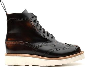Trickers Stephy Boot - Dames - Veterlaarzen - Bruin - 36 EU - Leer - Schoenen