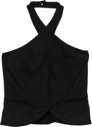 Giorgio Armani Top con scollo allamericana - Nero