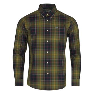 Barbour Kippford Tailored Overhemd - Heren - Casual Overhemden - Groen - L - Katoen - Overhemden