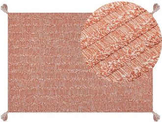 Beliani Rug MUGLA Orange 160 x 230 cm Cotton