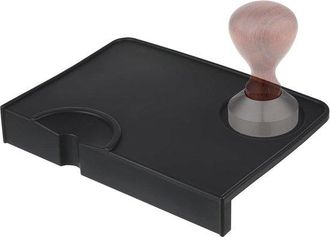 OEM Alfombrilla Para Prensar Caf&eacute; - Accesorio Para Baristas - Preparaci&oacute;n De Espresso - Protecci&oacute;n De Bordes - 20,5 X 15 Cm - Negro