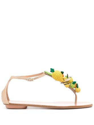 Aquazzura Citrus Punch flat sandals - Neutrals