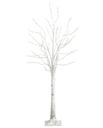Nearly Natural 5Ft Pre-Lit Artificial White Birch Tree With 240 Warm White Led Lights