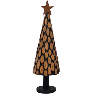 vidaXL &Aacute;rbol De Navidad Marr&oacute;n 149 Cm Madera De Teca Maciza Vidaxl