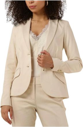 Summum Klassieke Stretch Blazer - Dames - Blazers - Beige - 3XL - Katoen - Jassen