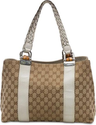 Gucci Pre-owned Gucci Medium GG Canvas Bamboo Libeccio Tote Ladies 8B0QVHBWVV1RHTW7