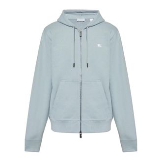 Burberry Zip-throughs, male, Blue, M, Sweatshirt with logo