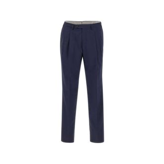 Corneliani Suit Trousers, male, Blue, Size: 3XL Suit Trousers