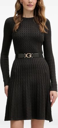 Guess Co Abito corto con cintura - Marrone