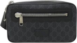 Gucci Pre-owned Belt Bags, female, Black, Size: ONE SIZE Pre-owned GG Supreme Canvas Fanny Pack
