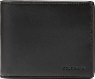 Cole Haan Mens Leather Slimfold Wallet - Black