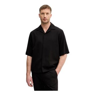 Lindbergh Hombre, Camisas, Negro, Talla: L