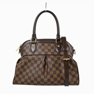 Louis Vuitton Trevi Handbag Damier Brown Canvas Handbag (Pre-Owned)