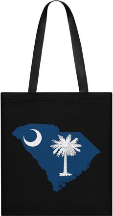 Generic South Carolina Flag Map Carolina Womens Tote Casual Shopping Bag Lightweight Shoulder Bags Hobos Handbag for Work Travel Daily 35x40cm