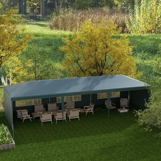 OUTSUNNY 9m x 3m Outdoor Garden Gazebo Wedding Party Tent Canopy Marquee in Green