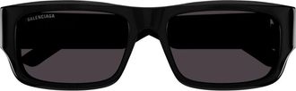 Balenciaga BB0261SA Asian Fit 001 Mens Sunglasses Black Size 57