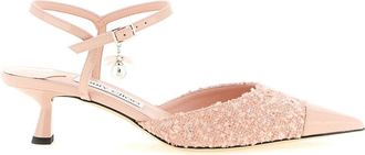 Jimmy Choo London Pink Textured Pointed Toe Pumps
