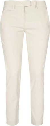 Dondup Slim Fit Broek - Dames - Slim Fit Broeken - Beige - W26 - Katoen - Broeken