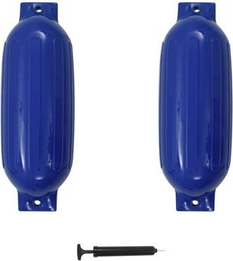 vidaXL Parachoques Para Barco 2 Unidades Pvc Azul 69x21,5 Cm Vidaxl