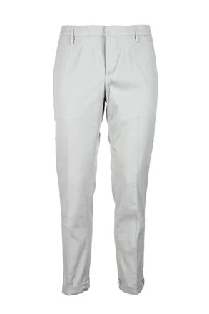 Dondup Stone Slim Fit Trousers with Cuffed Hems