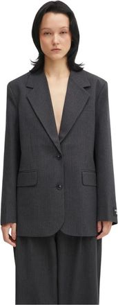 Maison Kitsun&eacute; Jassen, Dames, Grijs, M, Katoen, Tailored Jacket