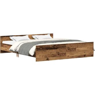 vidaXL Estructura De Cama Sin Colch&oacute;n Madera Antigua 160x200 Cm Vidaxl