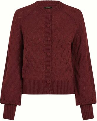 King Louie Cardi Raglan Farfalle - Dames - Truien - Rood - Maat: L Wol