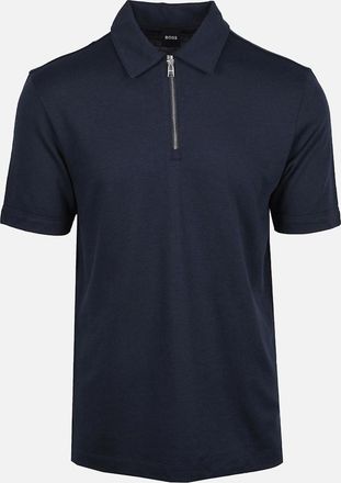 HUGO BOSS Mens Boss Black Paras Polo Dark Blue - Navy - Size: 44