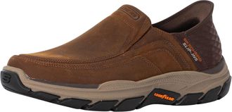 Skechers Mens Respected-Elgin Hands Free Slip-in Moccasin, Brown, 10.5 UK