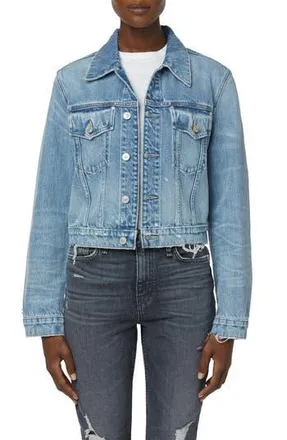 Hudson Crop Denim Trucker Jacket in Icey Vintage at Nordstrom Rack, Size X-Small