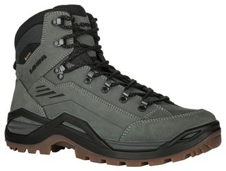 Lowa Wanderschuh LOWA RENEGADE EVO GTX MID, Herren, Gr. 41,5, schwarz (dunkelgrau, schwarz), Leder, Schuhe Wanderschuh, wasserdicht, winddicht,atmungsaktiv