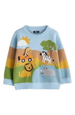 Next Kids Safari Scene Sweater in Multi at Nordstrom, Size 12-18M