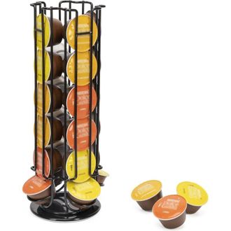 OEM Soporte Para C&aacute;psulas De Caf&eacute; Negro, Expositor Giratorio Para 24 C&aacute;psulas Dolce Gusto, Estante De Almacenamiento, Organizador De C&aacute;psulas Giratorio De