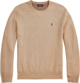 Ralph Lauren Sweater - Heren - Sweatshirts - Beige - L - Katoen - Hoodies & sweatvesten