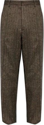 Dsquared2 Broeken, Heren, Bruin, 2Xl, Wol, Visgraatpatroon Broek