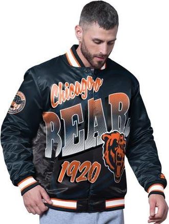 Starter Mens Starter Navy Chicago Bears Pass Rush Varsity Full-Snap Jacket at Nordstrom, Size Xx-Large