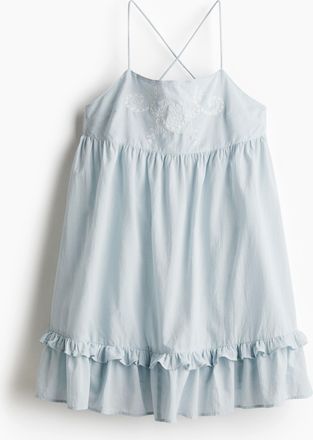 H&M Trägerkleid aus Baumwolle - Blue