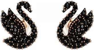 Swarovski Swan Stud Earrings