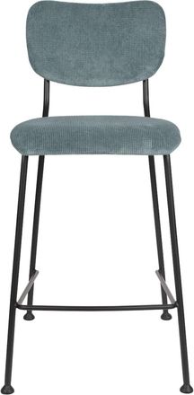 Zuiver Taburete de terciopelo gris azulado