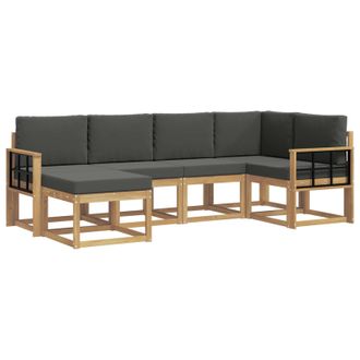 vidaXL Conjunto De Sof&aacute;s De Exterior 6 Pcs Blanco Y Antracita Vidaxl