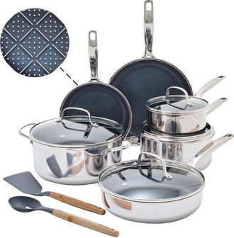 Blue Diamond Diamond Bond 12Pc Hybrid Stainless Steel Cookware Set