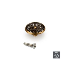 Emuca Emuca Lote De 25 Pomos Para Mueble Tanger, Di&aacute;metro 35mm, Zamak, Bronce