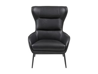 VENTE-UNIQUE.COM Sill&oacute;n cl&aacute;sico piel negro