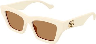 Gucci Sunglasses - female - Gucci - Sunglasses - Beige - 53 MM - Accessories
